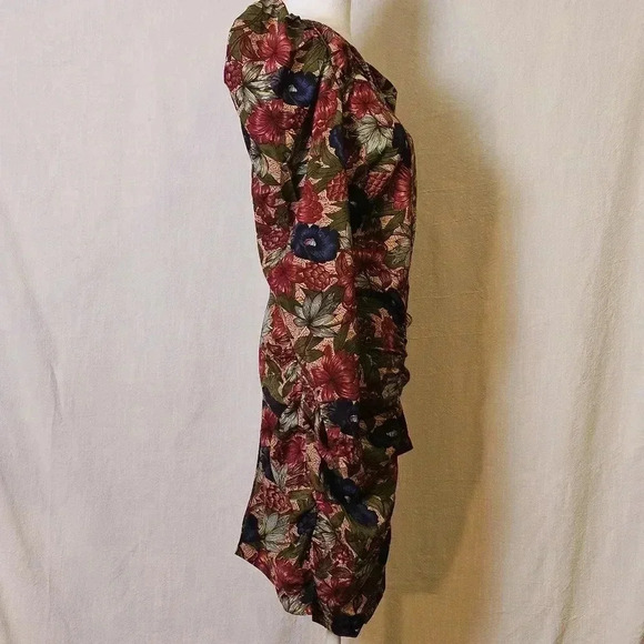 NWT Walter Baker Royal Garden Verlee Ruched Mini Dress Size 0 - Picture 4 of 14